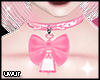 ♡ Cow Maid Choke Pink