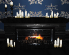 Winter Candles Fireplace