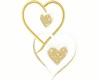wed hearts gold animated
