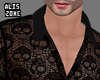 [AZ] Black lace shirt