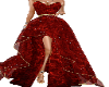 Crushed Red Gold Dress