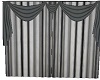 Gray Striped Curtain