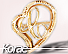 K Cursive Initial Ring C