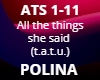 All the things she said