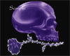 purple skull and rose