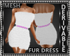 Fur Mini Dress Mesh