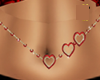 red Hearts Belly Chain