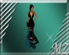 TEAL N BLK GOWN