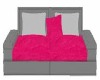 Grey & Pink Small Couch