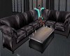 BLACK LEATHER SECTIONAL