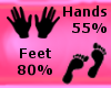 AC| Hands 55% - Feet 80%