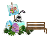 Easter bench with poses