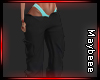 Blk Cargo Teal Panty