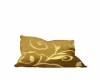 Gold silk lounge pillow