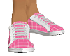 Pink Plaid Tennis Shoes