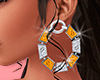 Orange Gems Hoops