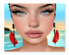 Vintage Suzy earring red