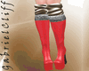 Red Boots Winter w Socks