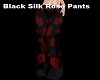 Black Silk Rose Pants