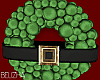 Santa Wreath Green