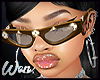 brown glasses