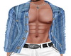 Denim Striped Open Shirt