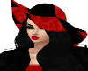 ANNE RED&BLK FANTASY HAT