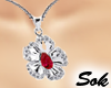 (Sok) Ruby red necklace