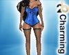 blue corset outfit