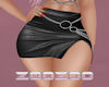 Z Leather belted skirt