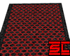 red and black area rug