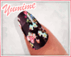[Y] Floral Dark Manicure