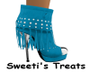 lite blue  tassel boot