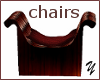 (Y) Chairs Brown and red