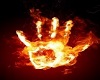hand on fire 
