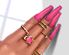 Pink Nails & Rings