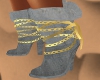 FD5 gray chained boots