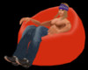 Red beanbag chair