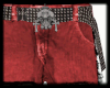 blood on jeans