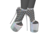 holo fishnet heels