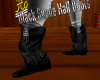 Black Suede Half Boots