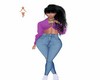 outfit avec haut violet