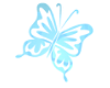 Cartoon Butterfly - Blue