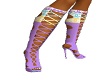 purple  lace boots