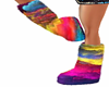 Rainbow Fur Boots