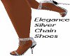 Silver Chain  Heel Shoes