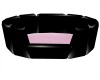 Pink Black PVC Pet Bed