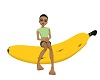 banaan met een zit pose