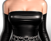 Leather dress+belt