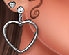 E* Silver Heart Earrings